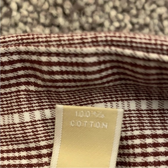 Michael Kors Mens Slim Fit Non Iron Button Up Long Sleeves Plaid Shirt Size 15.5 - Picture 9 of 9
